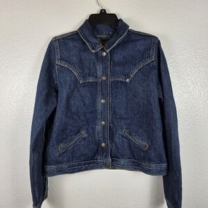 Levi's Women Riveted Original Trucker Jeans‎ Jacket Inside Pockets  Blue Size M